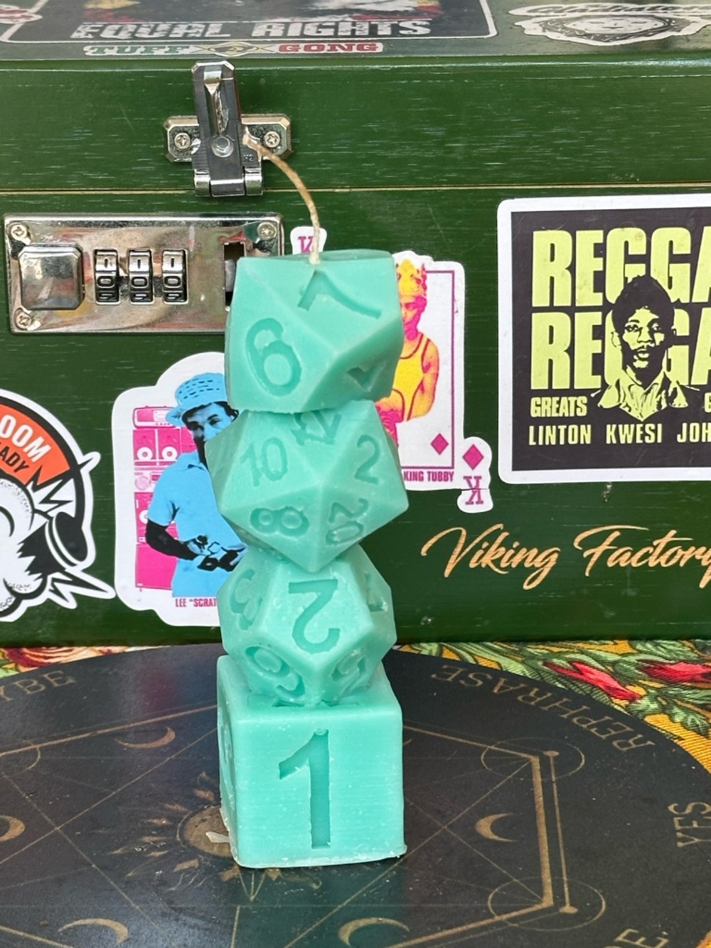 Stacked Dice Candle